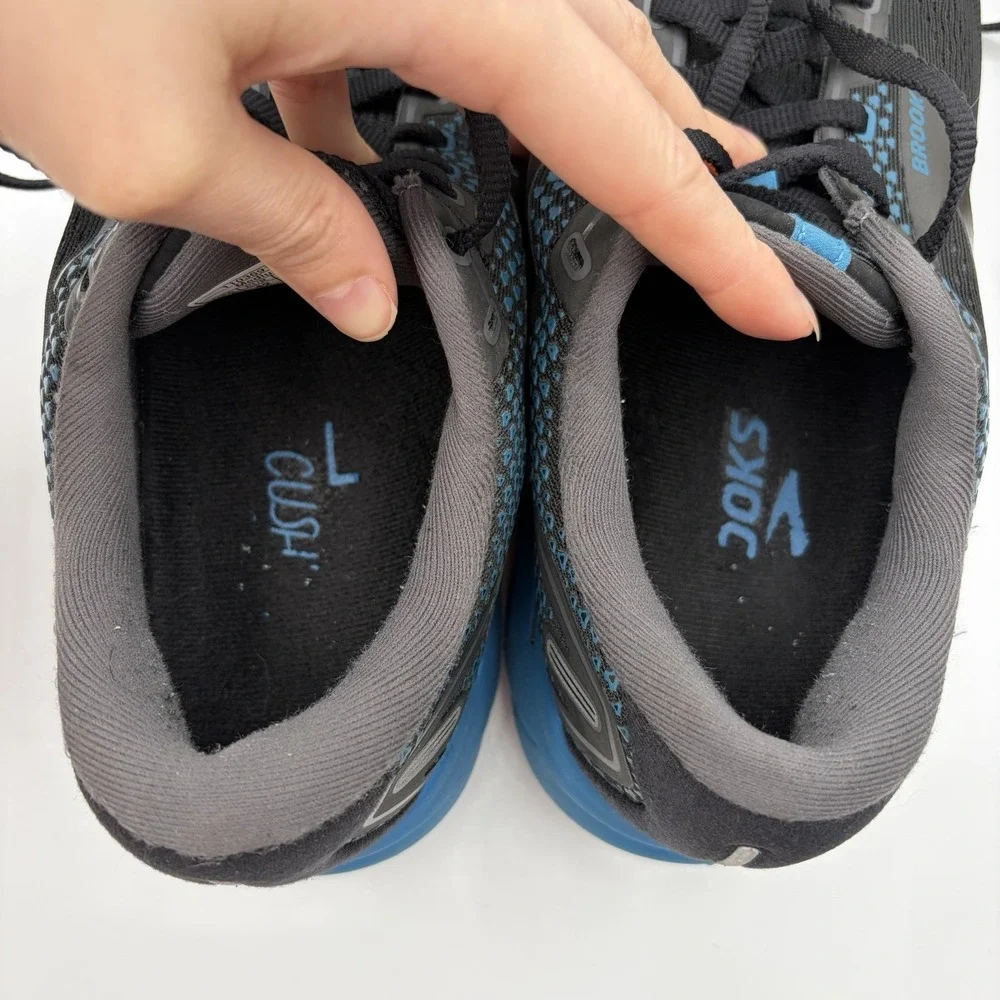 Brooks Ghost 14 Men's Running Shoes Black/Blue/Nightlife Sz 8.5 D / 1103691D056